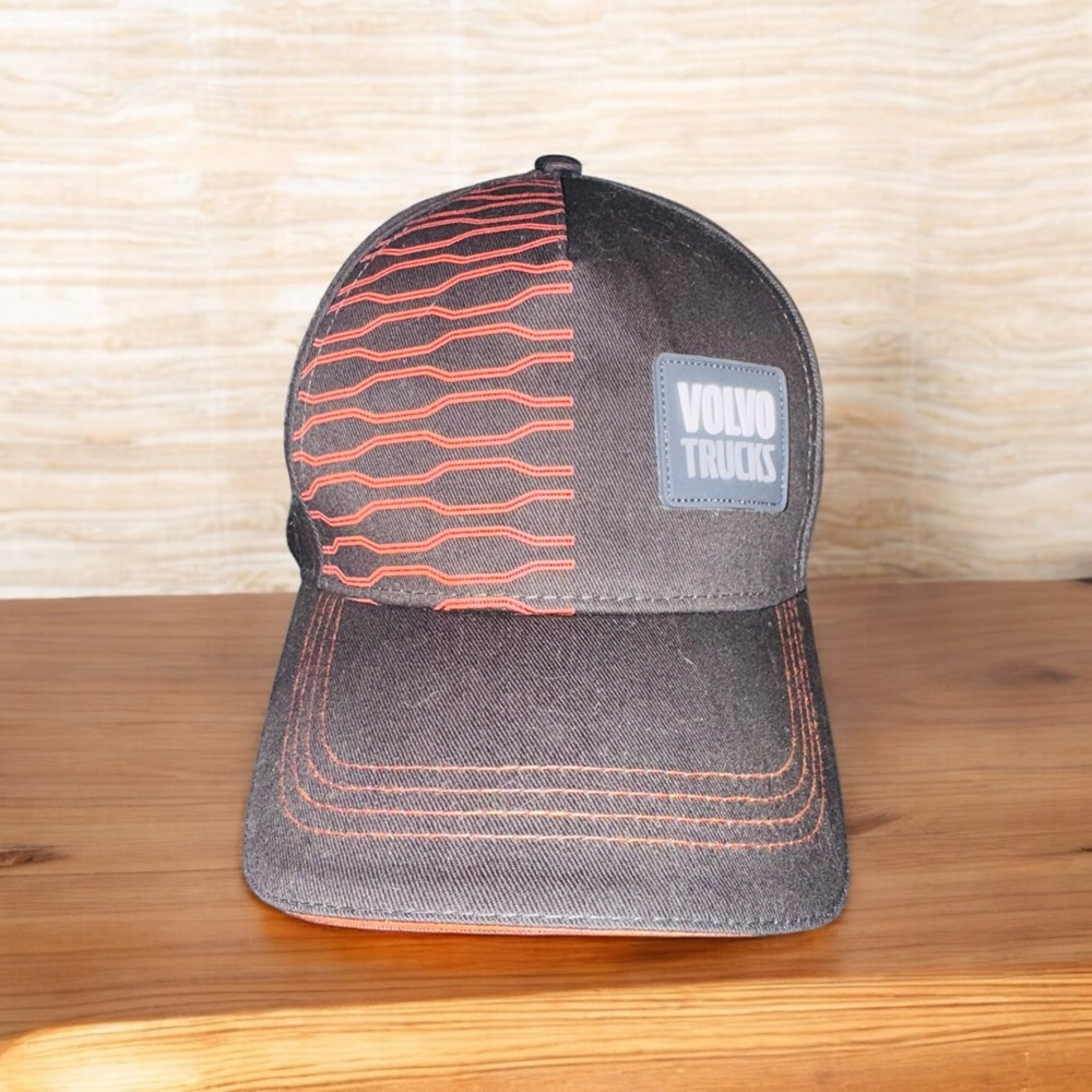 Volvo Trucks 18 Wheeler Black Adjustable Hat Cap NWOT